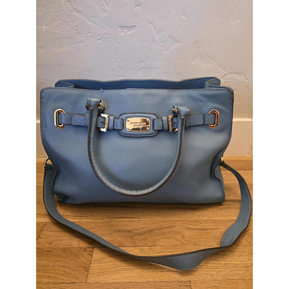 Michael Kors Hamilton Large EW Leather Tote Heritage Blue